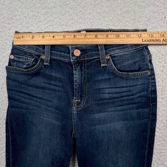 7 for‎ All Mankind Jeans 26 Ankle Gwenevere Low Rise Stretch Whiskered Dark Wash - Picture 3 of 10